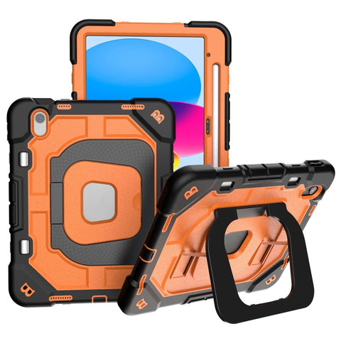 For iPad (2025) / 10.9 (2022) Case Kickstand Silicone + PC Shockproof Protective Tablet Cover
