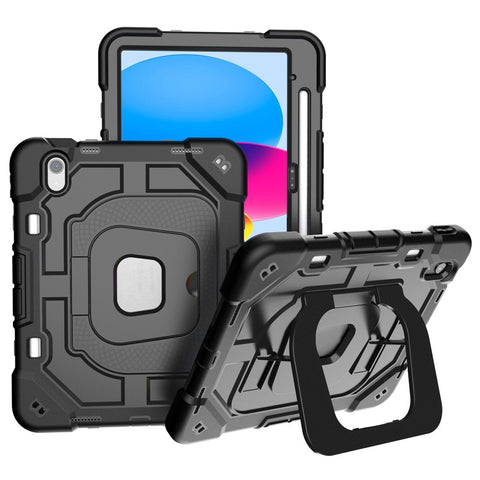 For iPad (2025) / 10.9 (2022) Case Kickstand Silicone + PC Shockproof Protective Tablet Cover