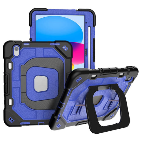 For iPad (2025) / 10.9 (2022) Case Kickstand Silicone + PC Shockproof Protective Tablet Cover