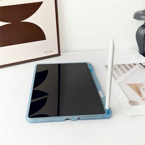 For Xiaomi Redmi Pad SE Case Clear TPU Anti Drop Tablet Cover with Pencil Holder