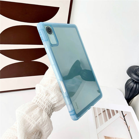 For Xiaomi Redmi Pad SE Case Clear TPU Anti Drop Tablet Cover with Pencil Holder