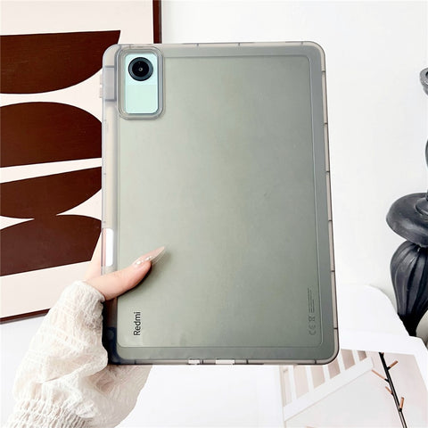 For Xiaomi Redmi Pad SE Case Clear TPU Anti Drop Tablet Cover with Pencil Holder