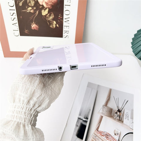 For Xiaomi Redmi Pad SE Case Solid Color TPU Tablet Cover with Pencil Holder