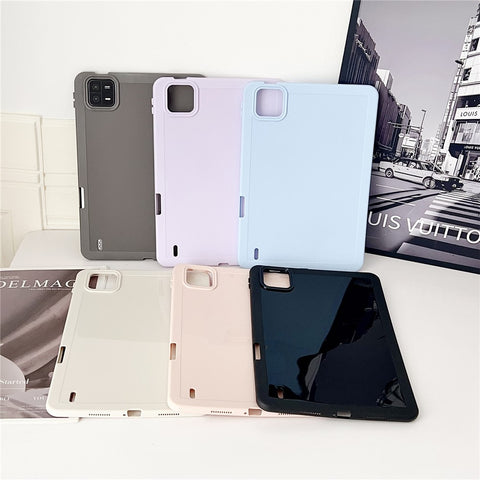 For Xiaomi Pad 6 / Pad 6 Pro Case Solid Color TPU Tablet Cover with Pencil Holder