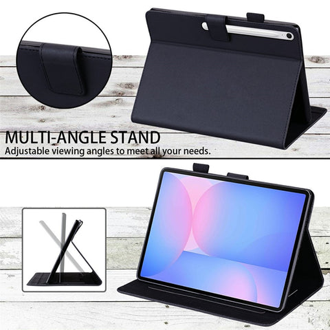 For Samsung Galaxy Tab S10 FE+ Case Tablet Stand Leather Cover Card Slots Animal Pattern
