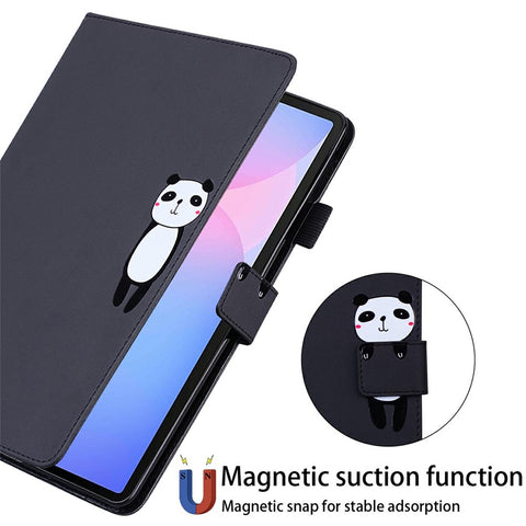 For Samsung Galaxy Tab S10 FE+ Case Tablet Stand Leather Cover Card Slots Animal Pattern