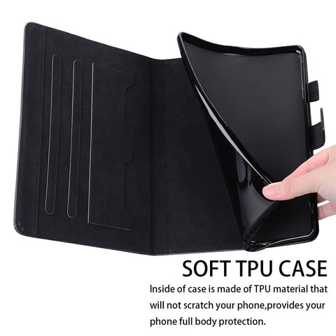 For Samsung Galaxy Tab S10 FE+ Case Tablet Stand Leather Cover Card Slots Animal Pattern