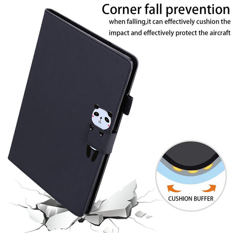 For Samsung Galaxy Tab S10 FE+ Case Tablet Stand Leather Cover Card Slots Animal Pattern
