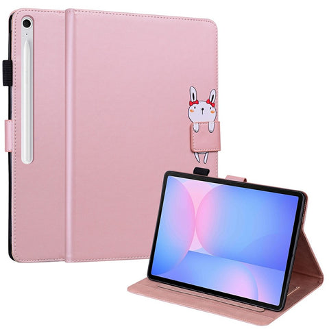For Samsung Galaxy Tab S10 FE+ Case Tablet Stand Leather Cover Card Slots Animal Pattern
