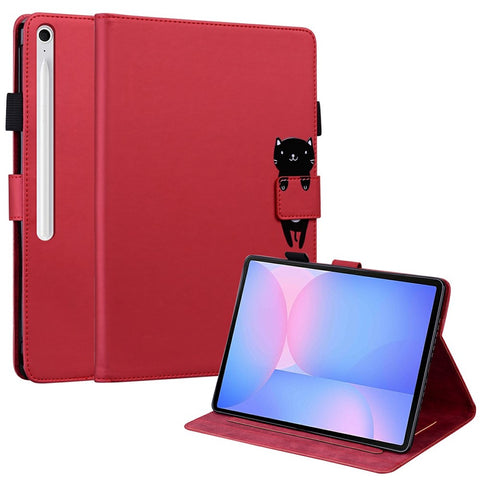 For Samsung Galaxy Tab S10 FE+ Case Tablet Stand Leather Cover Card Slots Animal Pattern