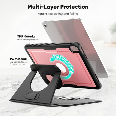 For iPad (2025) / 10.9 (2022) Tablet Case Detachable PC + TPU + PU Leather Flip Cover