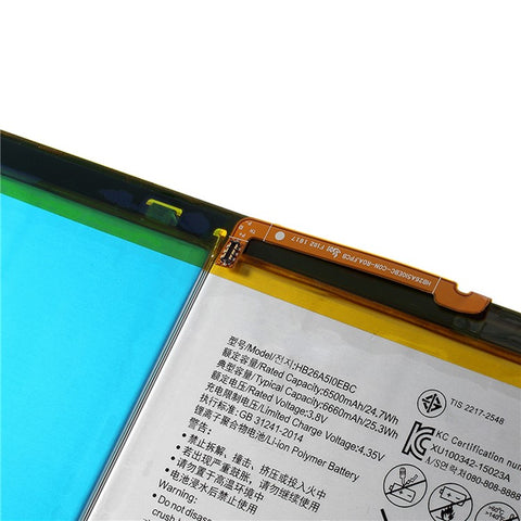 For Huawei MediaPad M2 10.0 Flat Cell M2-A01W M2-A01L 3.85V 6600mAh Li-ion Polymer Battery Part (Encode: HB26A510EBC) (without Logo)