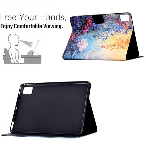 For Lenovo Tab M11  /  Xiaoxin Pad 11 2024 Case Colorful Pattern Painting Card Slots Stand Leather Tablet Cover with Auto Sleep  /  Wake