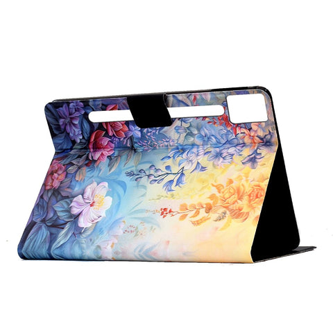 For Lenovo Idea Tab Pro / Tab P12 Pro Gen 2 Case Colorful Pattern Painting Card Slots Stand Leather Tablet Cover with Auto Sleep / Wake