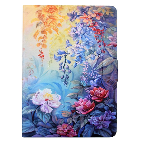 For Lenovo Idea Tab Pro / Tab P12 Pro Gen 2 Case Colorful Pattern Painting Card Slots Stand Leather Tablet Cover with Auto Sleep / Wake