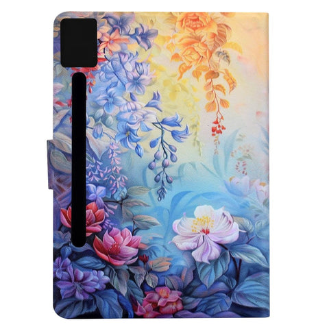 For Lenovo Idea Tab Pro / Tab P12 Pro Gen 2 Case Colorful Pattern Painting Card Slots Stand Leather Tablet Cover with Auto Sleep / Wake