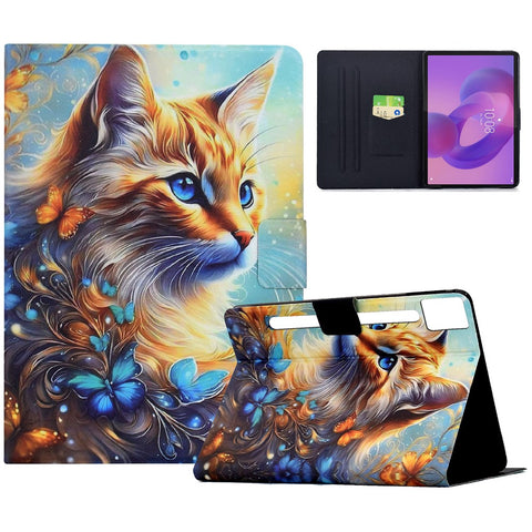 For Lenovo Idea Tab Pro / Tab P12 Pro Gen 2 Case Colorful Pattern Painting Card Slots Stand Leather Tablet Cover with Auto Sleep / Wake