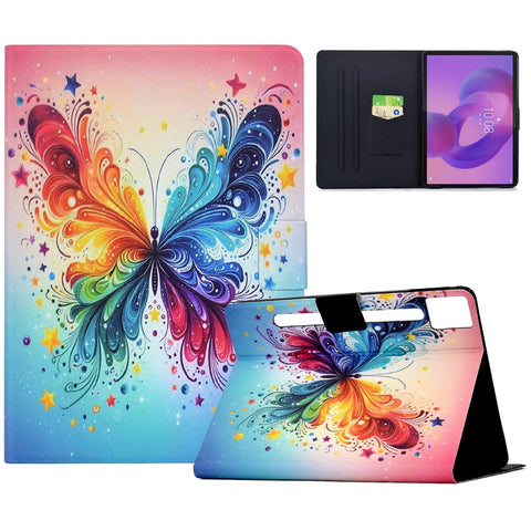 For Lenovo Idea Tab Pro / Tab P12 Pro Gen 2 Case Colorful Pattern Painting Card Slots Stand Leather Tablet Cover with Auto Sleep / Wake