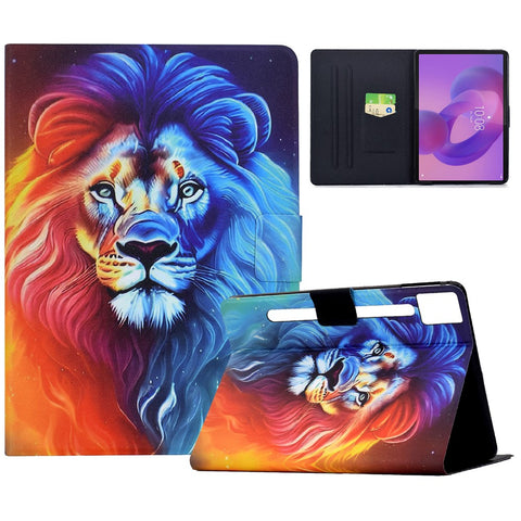 For Lenovo Idea Tab Pro / Tab P12 Pro Gen 2 Case Colorful Pattern Painting Card Slots Stand Leather Tablet Cover with Auto Sleep / Wake
