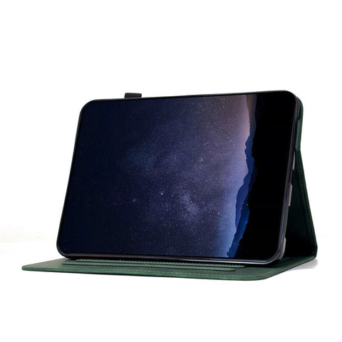 For Lenovo Idea Tab Pro / Tab P12 Pro Gen 2 Case Imprinted Plum Blossom Stand Card Slots Leather Tablet Cover with Auto Sleep / Wake