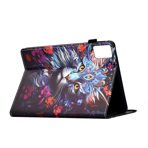 For Lenovo Tab M11 / Xiaoxin Pad 11 2024 Leather Case Pattern Print Card Slots Stand Auto Sleep Wake Tablet Cover