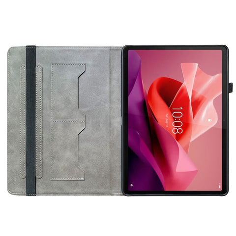 For Lenovo Tab P12 Leather Case Pattern Printed Stand Tablet Cover with Card Slots