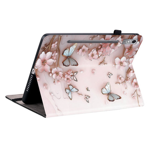 For Lenovo Tab P12 Leather Case Pattern Printed Stand Tablet Cover with Card Slots