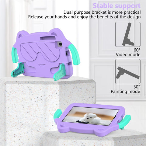 For Samsung Galaxy Tab A7 Lite 8.7-inch / Tab A 8.0 (2019) SM-T290 (Wi-Fi) / SM-T295 (LTE) / Huawei MediaPad M3 Lite 8 EVA+PC Protective Tablet Case with Kickstand and Handle