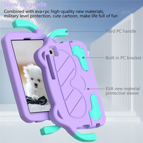 For Samsung Galaxy Tab A7 Lite 8.7-inch / Tab A 8.0 (2019) SM-T290 (Wi-Fi) / SM-T295 (LTE) / Huawei MediaPad M3 Lite 8 EVA+PC Protective Tablet Case with Kickstand and Handle