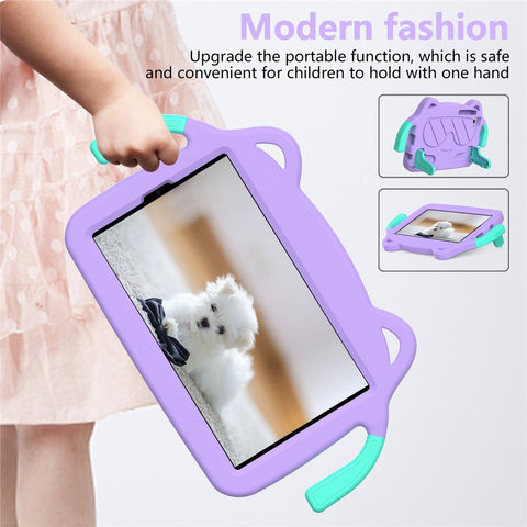 For Samsung Galaxy Tab A7 Lite 8.7-inch / Tab A 8.0 (2019) SM-T290 (Wi-Fi) / SM-T295 (LTE) / Huawei MediaPad M3 Lite 8 EVA+PC Protective Tablet Case with Kickstand and Handle