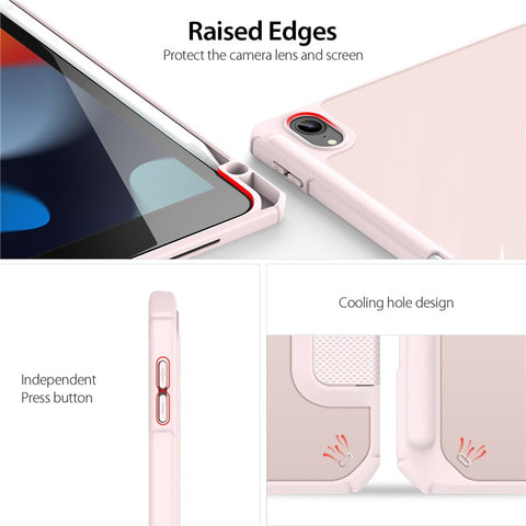 DUX DUCIS TOBY Series For Apple iPad (2025) / 10.9 (2022) TPU+PC+Leather Case Three-Fold Stand Tablet Cover with Pen Slot