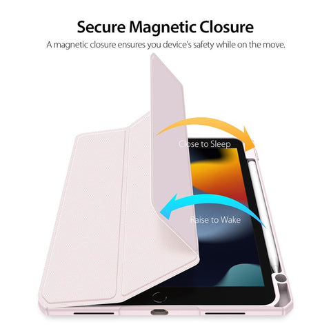 DUX DUCIS TOBY Series For Apple iPad (2025) / 10.9 (2022) TPU+PC+Leather Case Three-Fold Stand Tablet Cover with Pen Slot