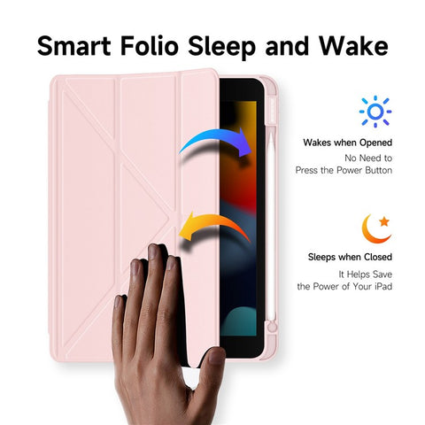 DUX DUCIS for iPad (2025) / 10.9 (2022) Magi Tablet Case Detachable Leather Cover with V-Fold Stand