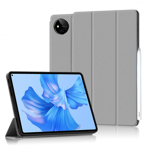 For Huawei MatePad Pro 11 (2022) Folio Flip Anti-fall Protective Cover TPU+PU Leather Skin-touch Tablet Case with Three-fold Stand
