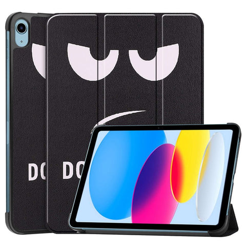 For iPad (2025) / 10.9 (2022) Tri-Fold Stand Case Pattern Printing Folio Flip PU Leather Tablet Cover