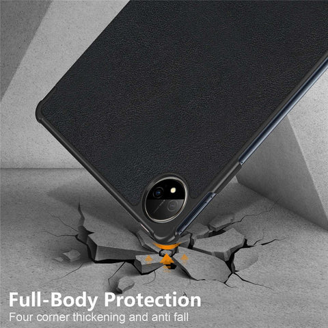 For Huawei MatePad Pro 11 (2022) Protective Case PU Leather Solid Color Folio Flip Cover Tri-fold Stand Tablet Protector with Auto Wake  /  Sleep