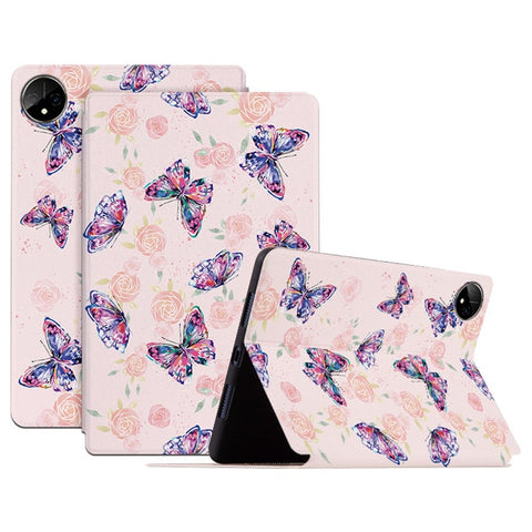 Shockproof Case for Huawei MatePad Pro 11 (2022) Butterfly Printed Protective Cover Anti-drop Tablet Case with Stand