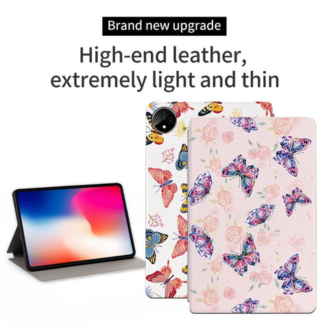 Shockproof Case for Huawei MatePad Pro 11 (2022) Butterfly Printed Protective Cover Anti-drop Tablet Case with Stand