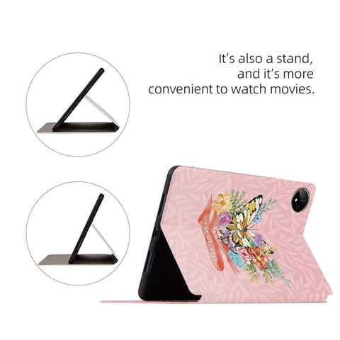Shockproof Case for Huawei MatePad Pro 11 (2022) Butterfly Printed Protective Cover Anti-drop Tablet Case with Stand