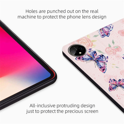 Shockproof Case for Huawei MatePad Pro 11 (2022) Butterfly Printed Protective Cover Anti-drop Tablet Case with Stand
