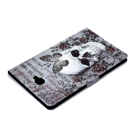 For Samsung Galaxy Tab A 10.1 (2016) T580 / T585 Pattern Printing PU Leather Stand Cover Tablet Anti-drop Case with Card Slots