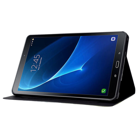 For Samsung Galaxy Tab A 10.1 (2016) T580 / T585 Shockproof Pattern Printing Cover PU Leather Stand Case with Card Slots