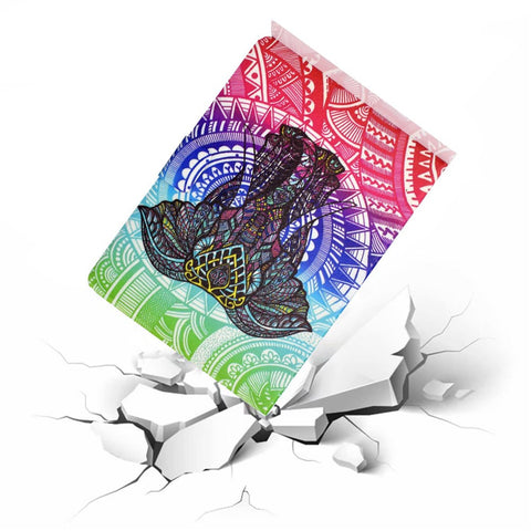 For Samsung Galaxy Tab A 10.1 (2016) T580 / T585 Shockproof Pattern Printing Cover PU Leather Stand Case with Card Slots