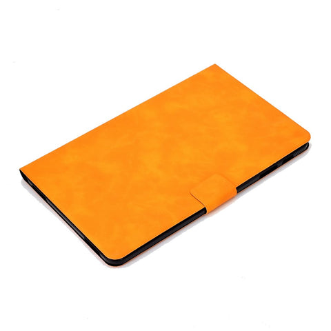 For Samsung Galaxy Tab A 10.1 (2016) (T580 / T585) Calf Texture PU Leather Tablet Case Shockproof Solid Color Foldable Stand Cover with Card Holder