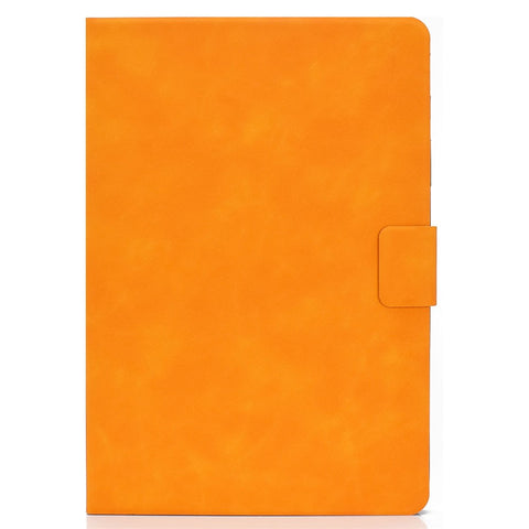 For Samsung Galaxy Tab A 10.1 (2016) (T580 / T585) Calf Texture PU Leather Tablet Case Shockproof Solid Color Foldable Stand Cover with Card Holder