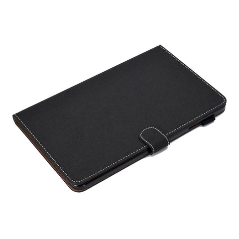 For Samsung Galaxy Tab A 10.1 (2016) (T580 / T585) Stitched PU Leather Case Solid Color Shockproof Cover Magnetic Closure Tablet Case with Stand / Card Slots