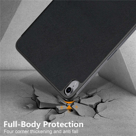For iPad (2025)/10.9 (2022) PU Leather Tablet Case Trifold Stand Full Protection Tablet Cover