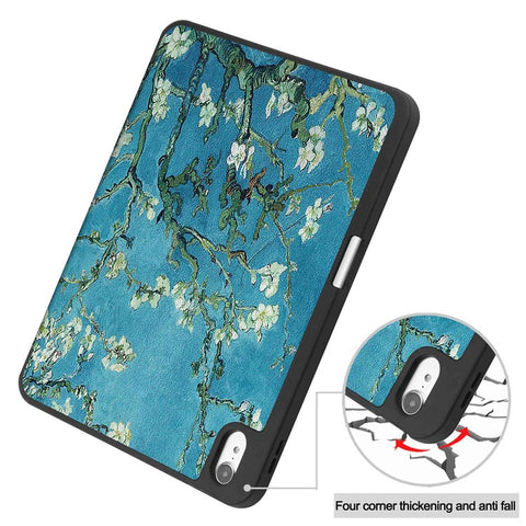 For iPad (2025) / 10.9 (2022) Pattern Printed Case PU Leather Smart Sleep Tablet Cover with Pen Slot