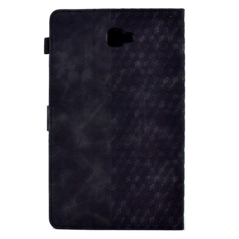For Samsung Galaxy Tab A 10.1 (2016) (T580 / T585) Auto Wake / Sleep Shockproof Case Pattern Imprinted Anti-Drop Case Solid Color Tablet Leather Cover with Card Slots / Stand