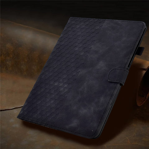 For Samsung Galaxy Tab A 10.1 (2016) (T580 / T585) Auto Wake / Sleep Shockproof Case Pattern Imprinted Anti-Drop Case Solid Color Tablet Leather Cover with Card Slots / Stand